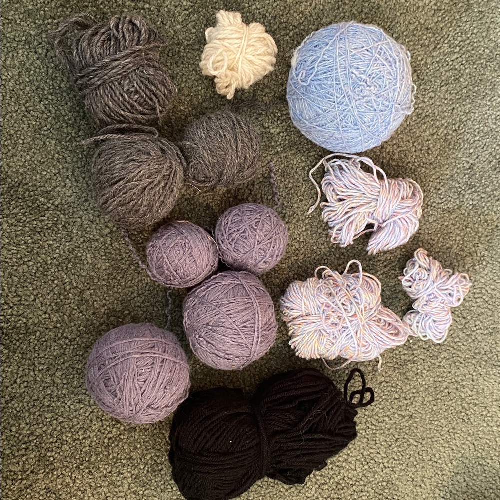 Destash Cashmere, Wool, and Acrylic Yarn